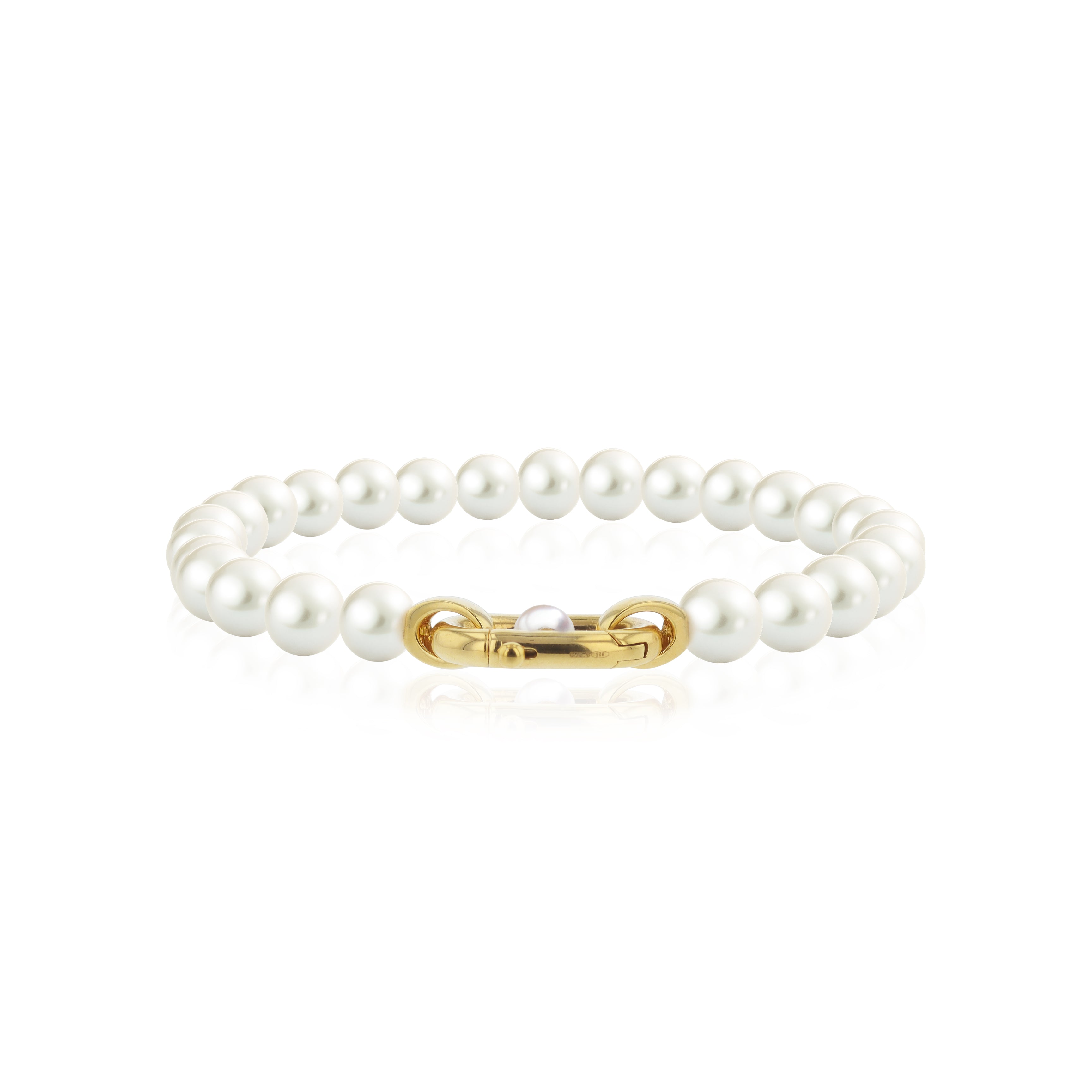 Süßwasser Armband "Paperclip" - Calissi